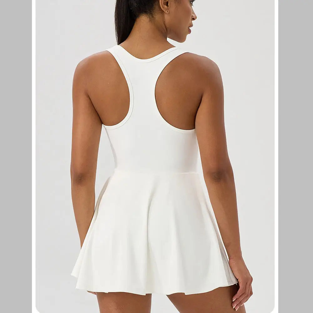 Vestido Feminino para Beach Tennis em Poliamida Premium com Saia Fluida – Vanessa