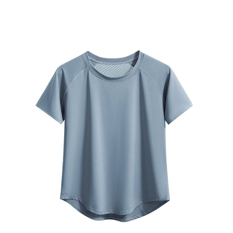 Camiseta Feminina de Treino Dryfit Manga Curta em Poliéster Leve – Drur