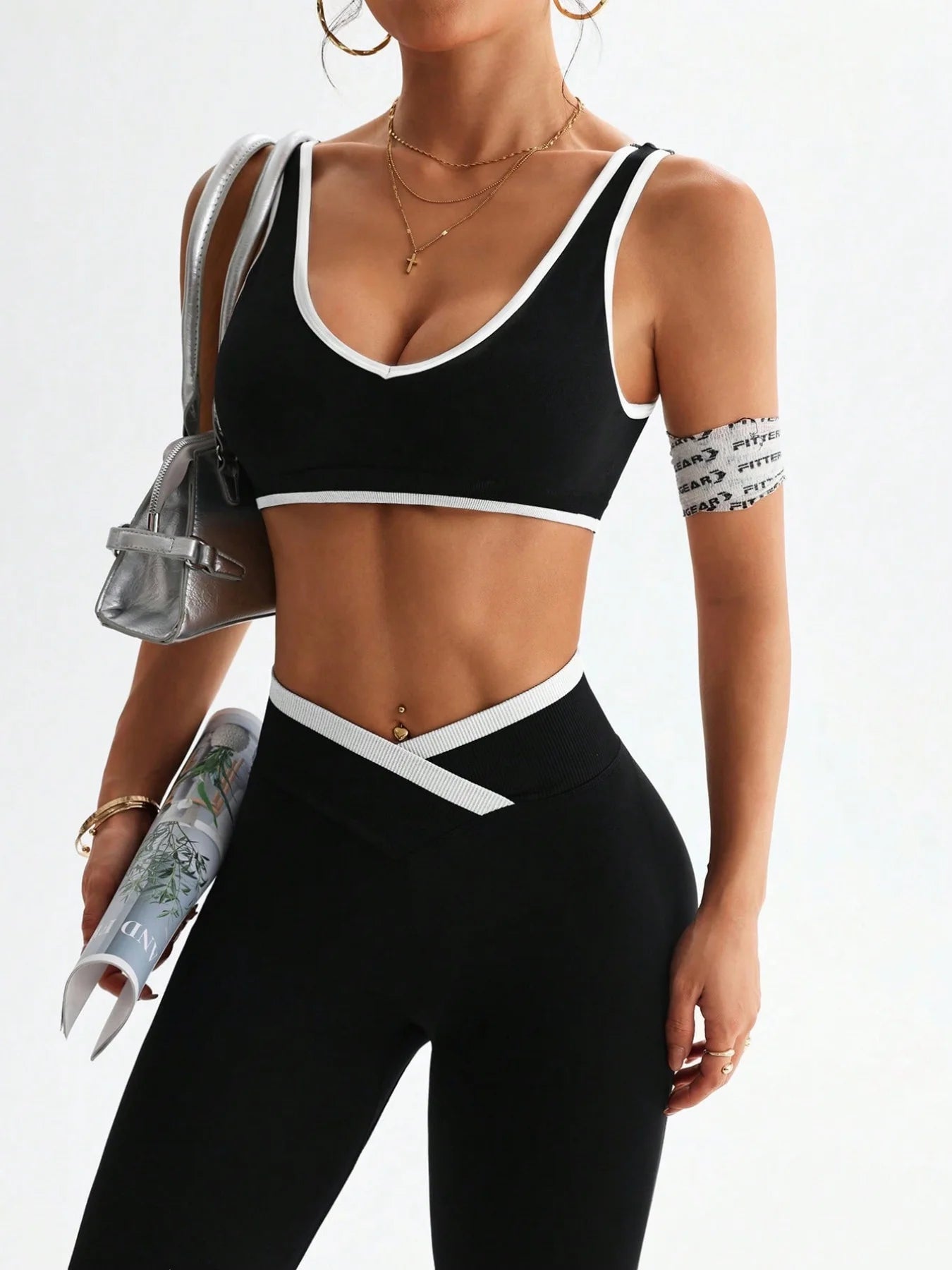 Conjunto Feminino de Treino Academia Calça e Top em Poliéster e Elastano – Marcela