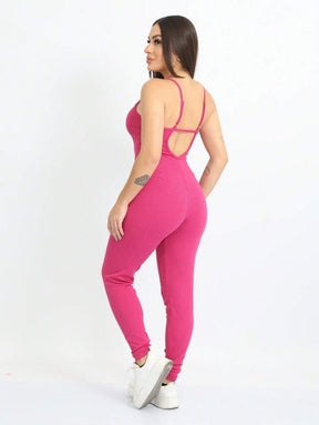 Macacão Feminino com Alcinha Fina e Costas Abertas – Eliana