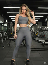 Conjunto Feminino de Treino com Legging e Top com Bojo, Alcinha Fina – BABI