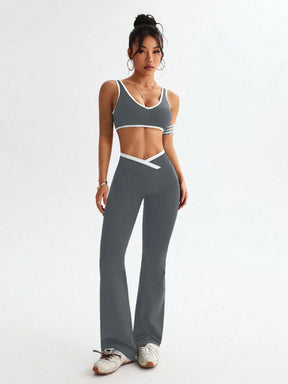 Conjunto Feminino de Treino Academia Calça e Top em Poliéster e Elastano – Marcela