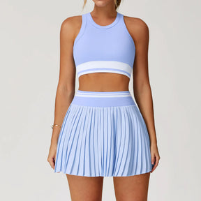 Conjunto Feminino Esportivo Plissado com Top Nadador – Camila