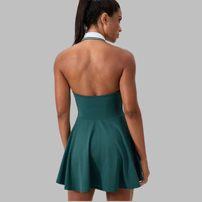 Vestido Feminino de Treino Gola Polo e Frente Única em Poliéster e Elastano – Larissa