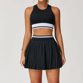 Conjunto Feminino Esportivo Plissado com Top Nadador – Camila