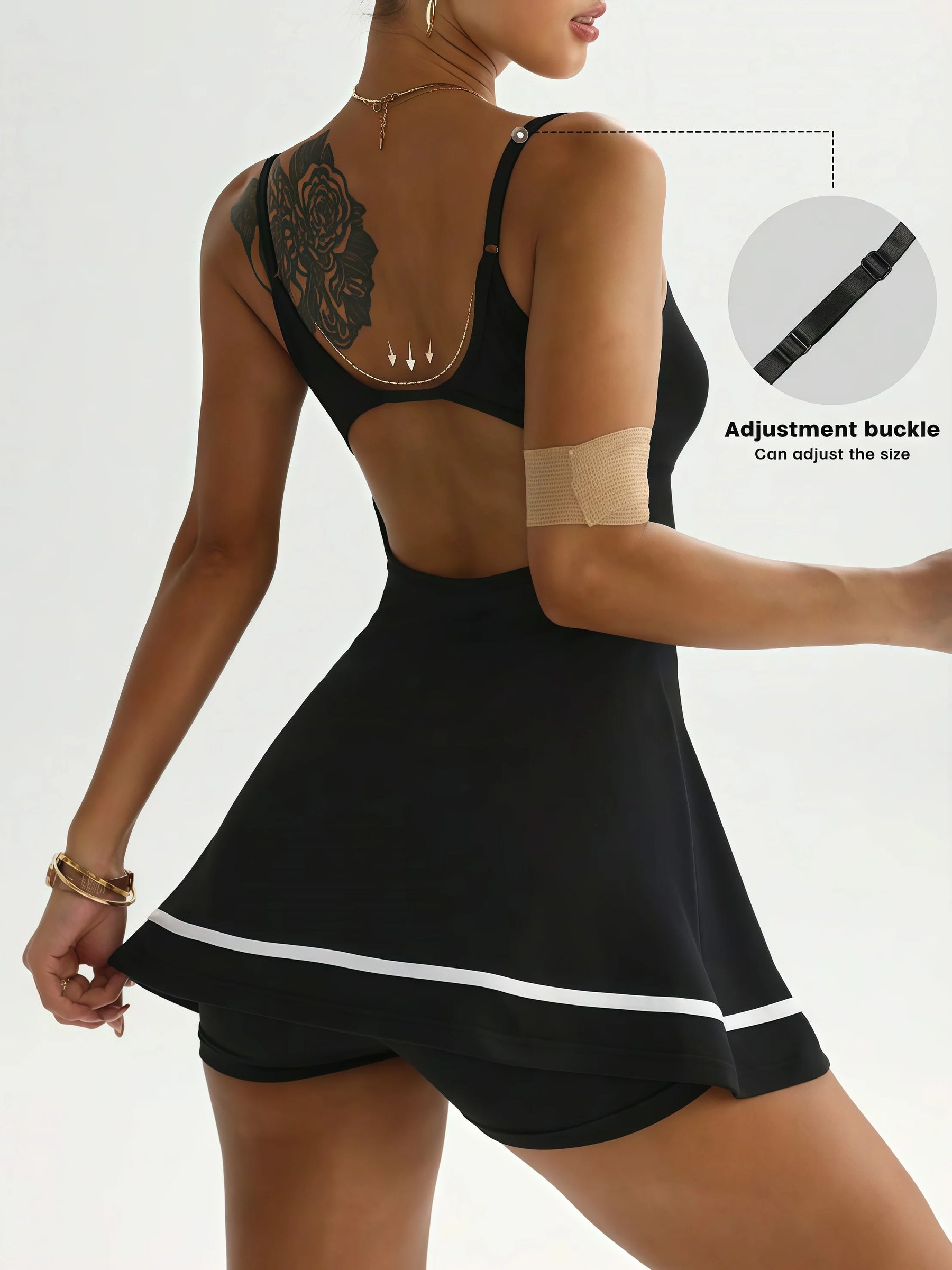 Vestido Feminino Antonella com Alcinha e Shorts Embutido em Poliéster e Elastano