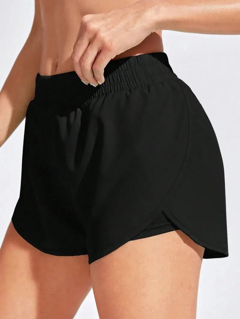 Shorts Duplo Feminino de Academia Treino com Bolso em Poliéster e Elastano – Mariah