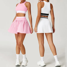 Conjunto Feminino Esportivo Plissado com Top Nadador – Camila