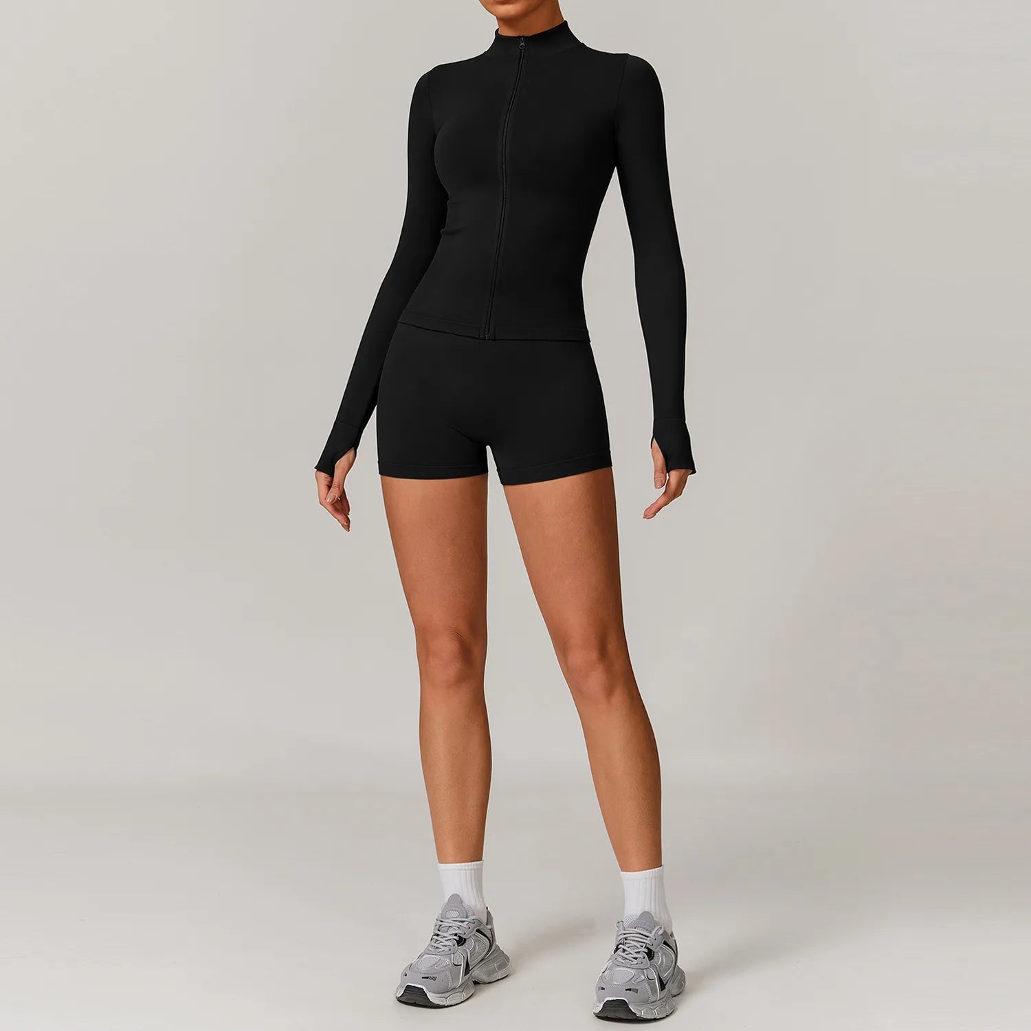 Conjunto Feminino de Treino 2 ou 3 Peças em Poliéster e Elastano – Eva