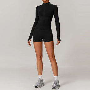 Conjunto Feminino de Treino 2 ou 3 Peças em Poliéster e Elastano – Eva