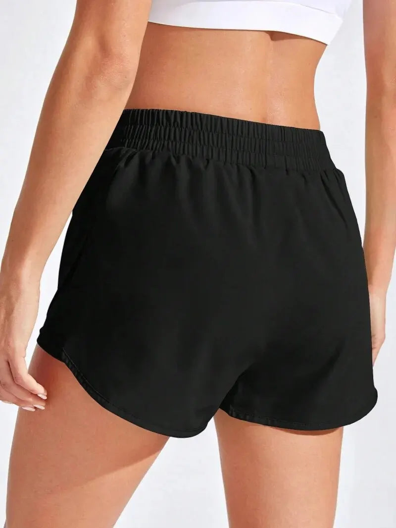 Shorts Duplo Feminino de Academia Treino com Bolso em Poliéster e Elastano – Mariah