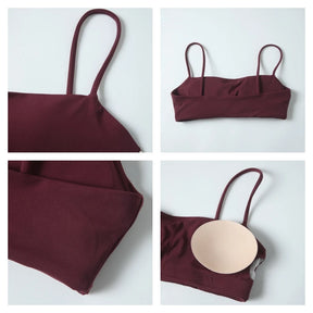 Conjunto Feminino de Academia com Top e Shorts de Cintura Alta – Adriele