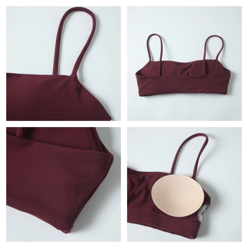 Conjunto Feminino de Academia com Top e Shorts de Cintura Alta – Adriele