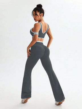 Conjunto Feminino de Treino Academia Calça e Top em Poliéster e Elastano – Marcela